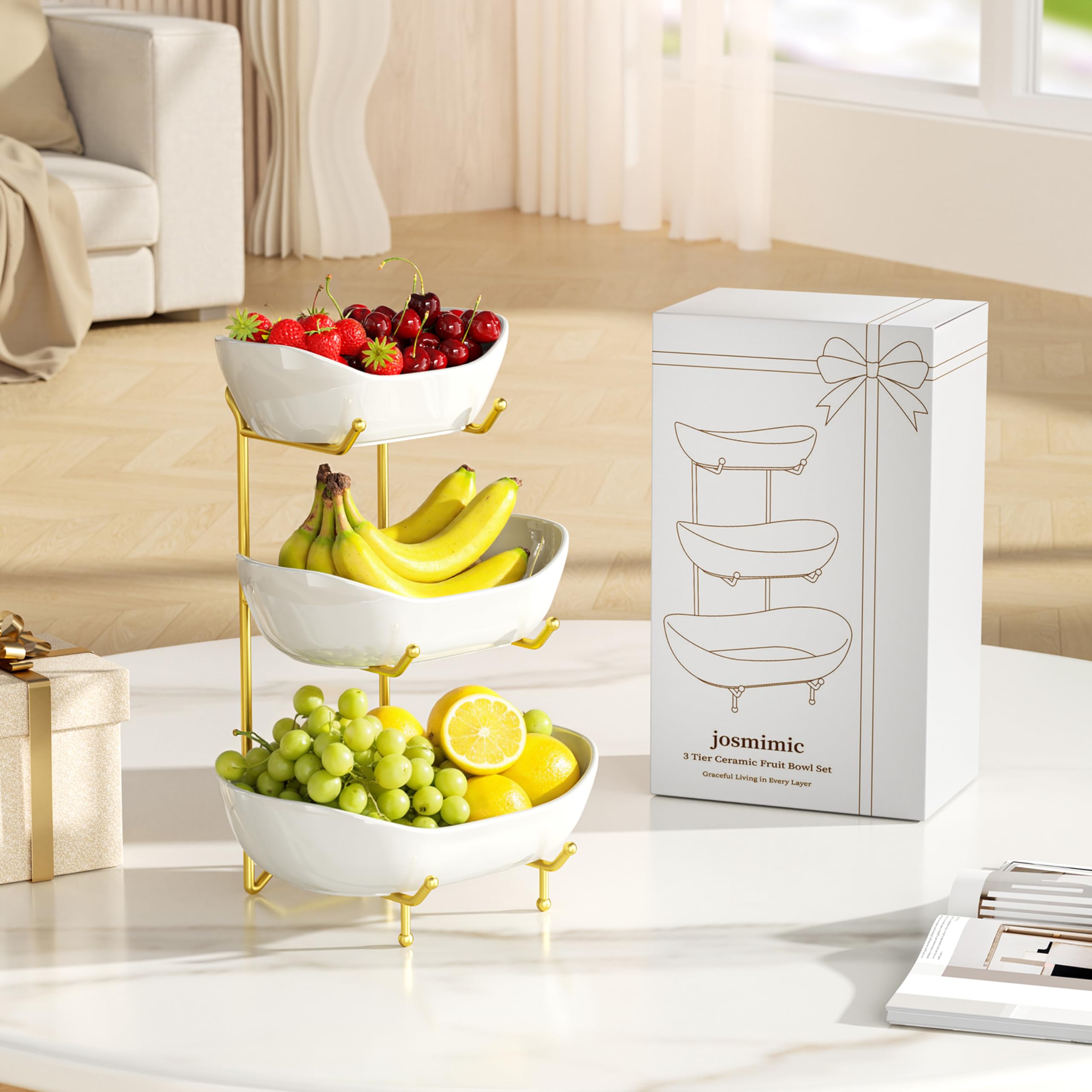 Josmimic white ceramic bowls deliver a clean, contemporary look