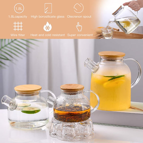 JOUALY glass teapot in a modern kitchen setup