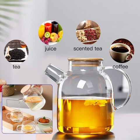 JOUALY teapot pouring into a cup for aromatic tea moments