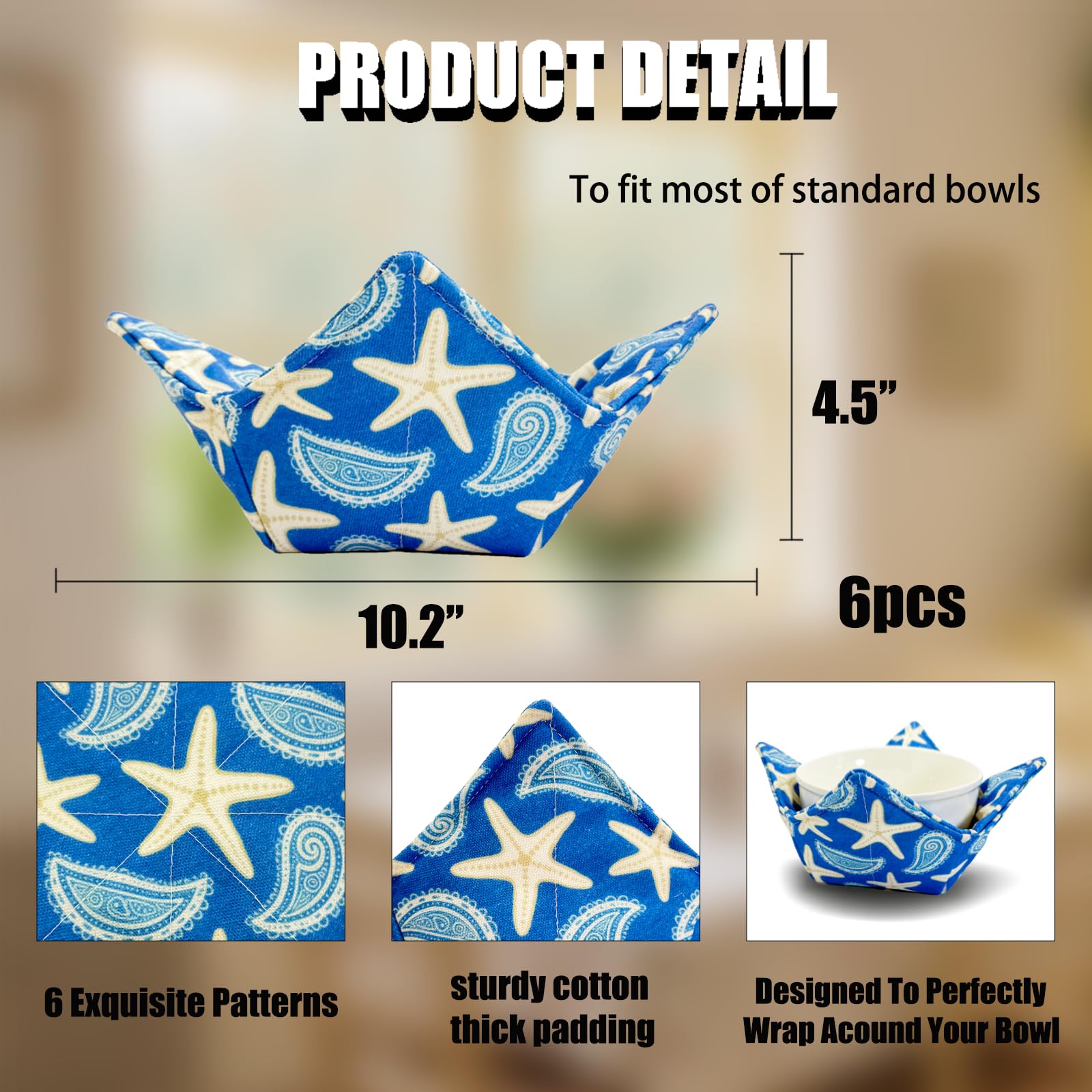 JounLoin bowl cozy fabric is durable and washable for everyday use.