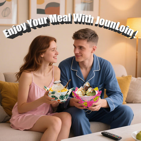 JounLoin cotton bowl cozy protects hands and countertops when serving.