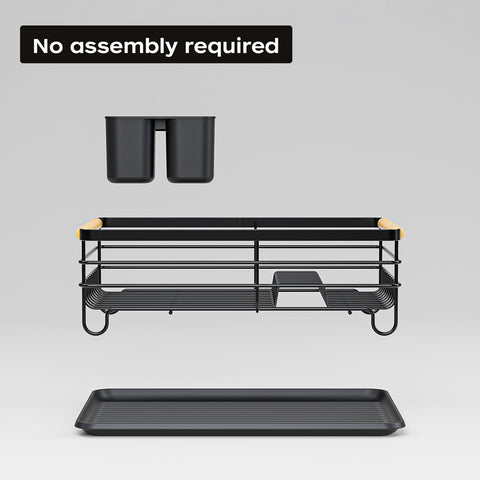 Jouzevic dish rack in matte black suits modern kitchens on counters