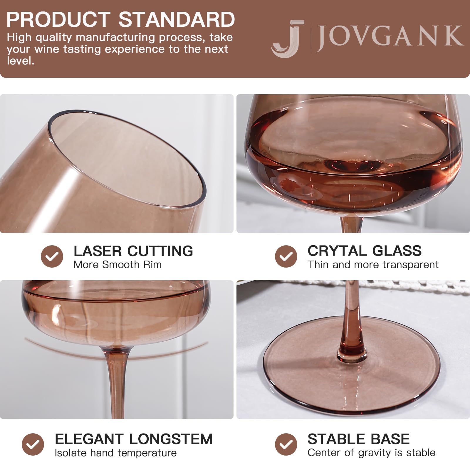 JOVGANK color-varied glassware enhances table mood and guest interaction.