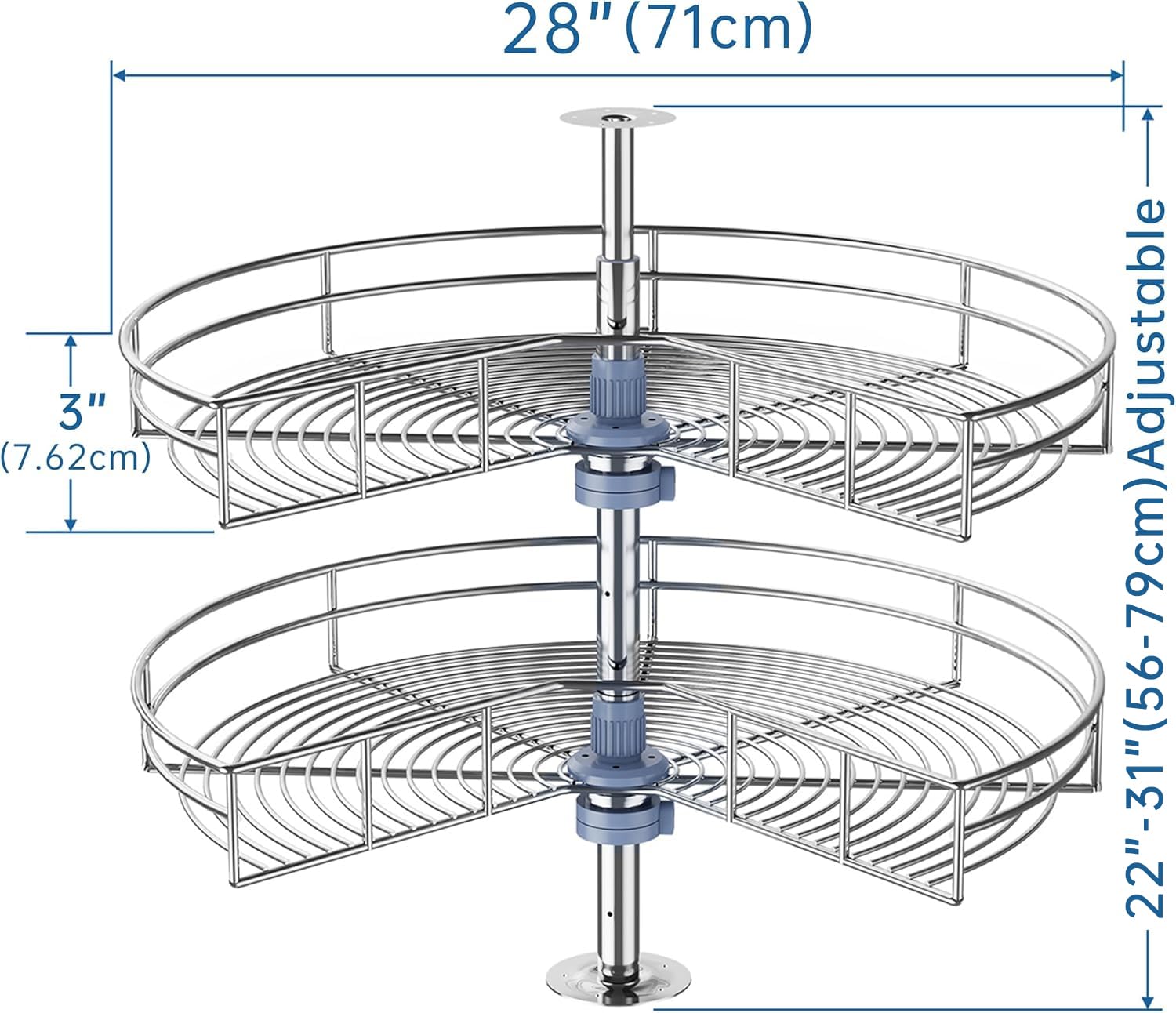 JOWBOOW adjustable-height shelves help customize storage