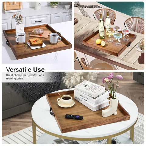 Joy&Grace serving tray for breakfast in bed with convenient handles
