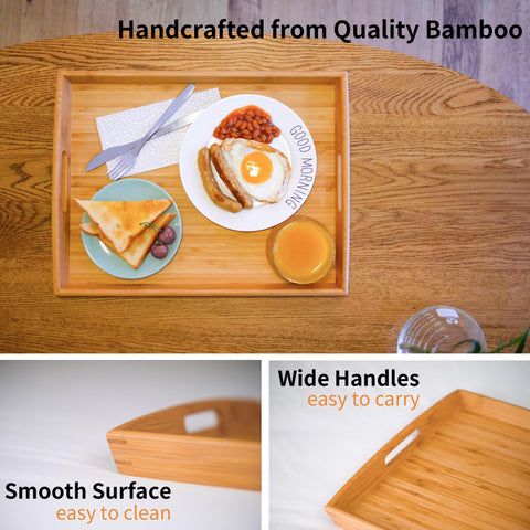 Joy&Grace coffee table tray adds natural decor and function.