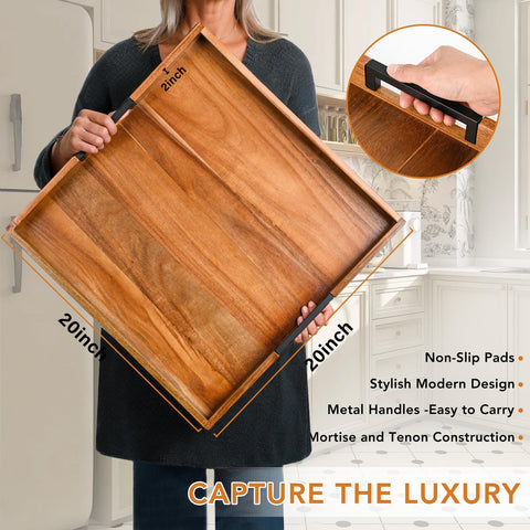 Joy&Grace tray handles designed for easy carrying of meals and drinks.
