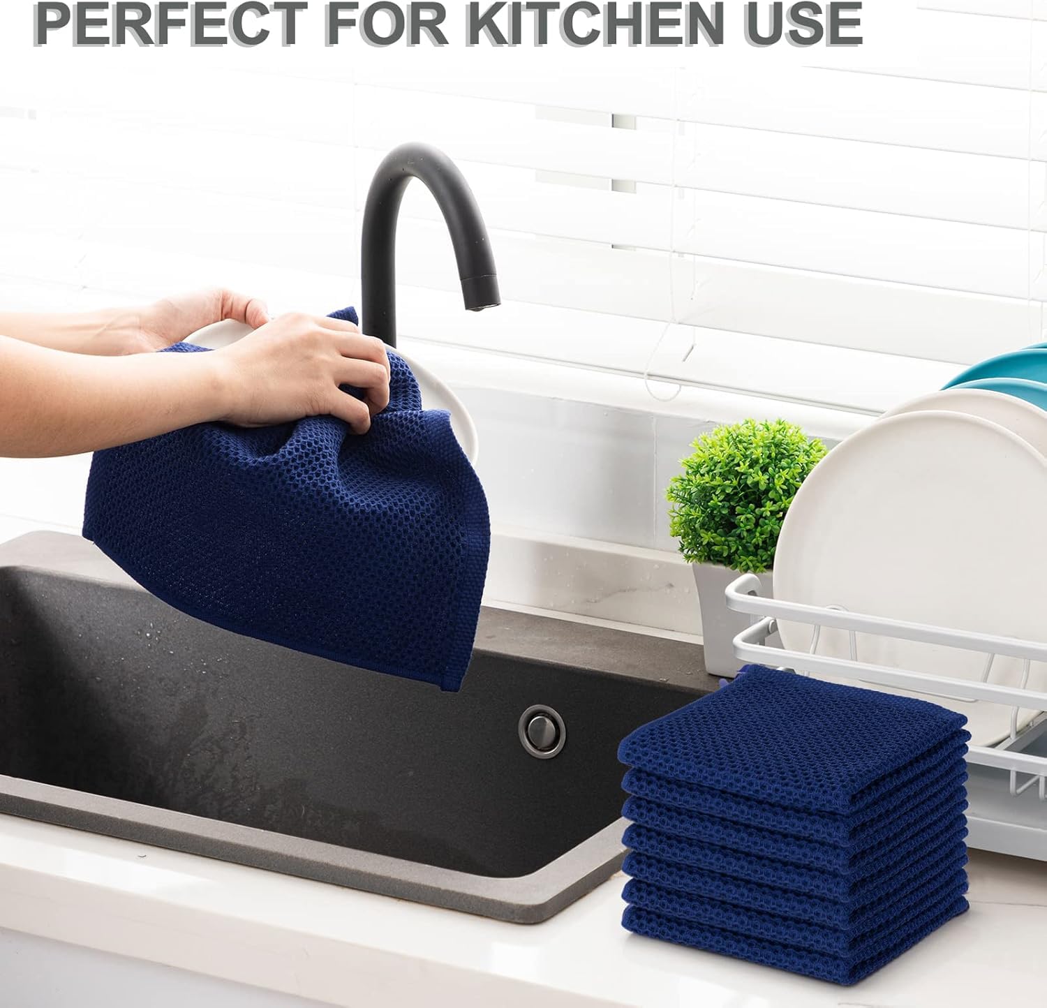 Joybest easy-care towels; machine washable and long-lasting.