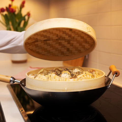 Joyce Chen renewable bamboo steamer emphasizes eco friendly kitchen