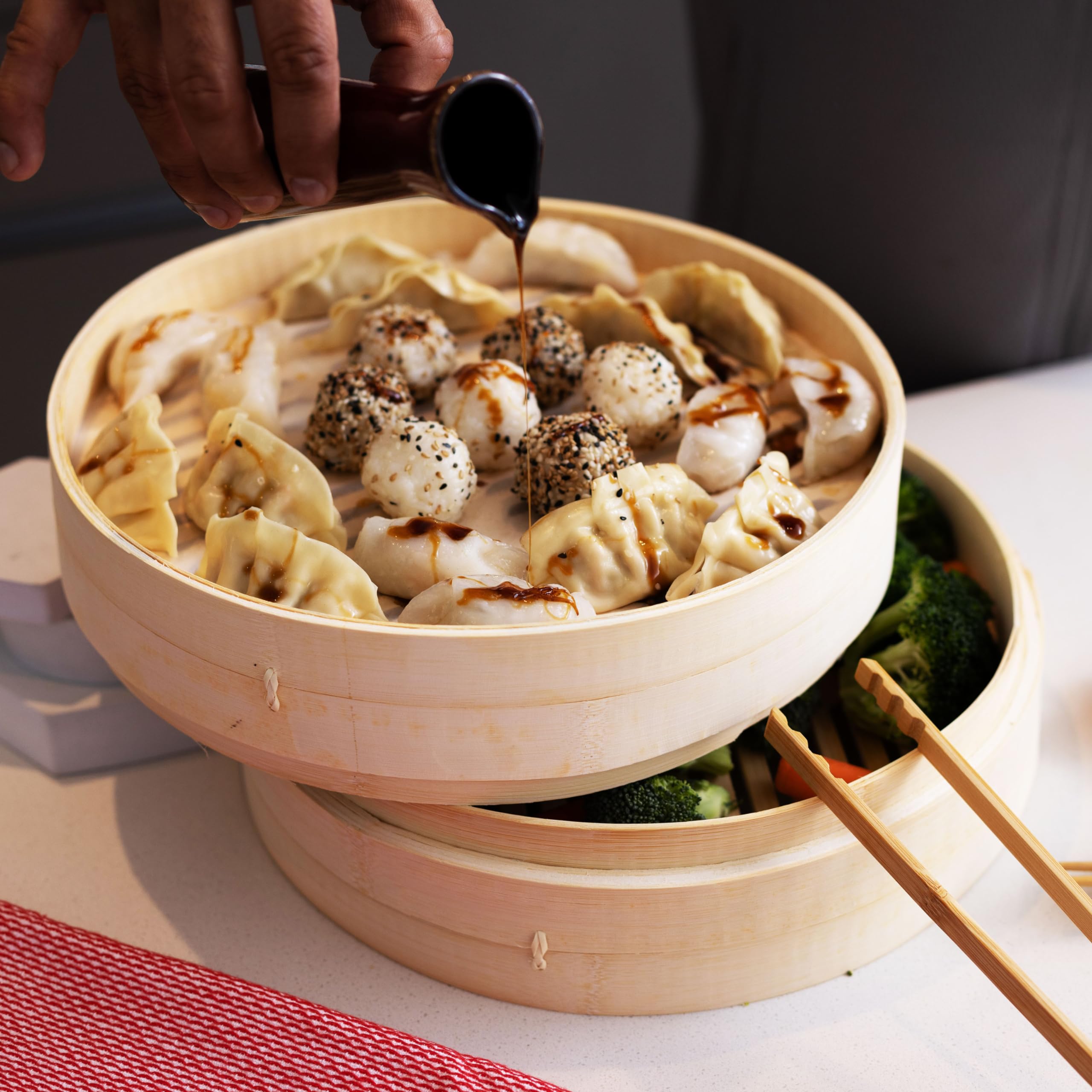 Joyce Chen 10-inch steamer fits standard woks for batches