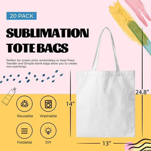 Joyclub 20-pack tote with heat-transfer design on exterior demonstrates color-fast printing