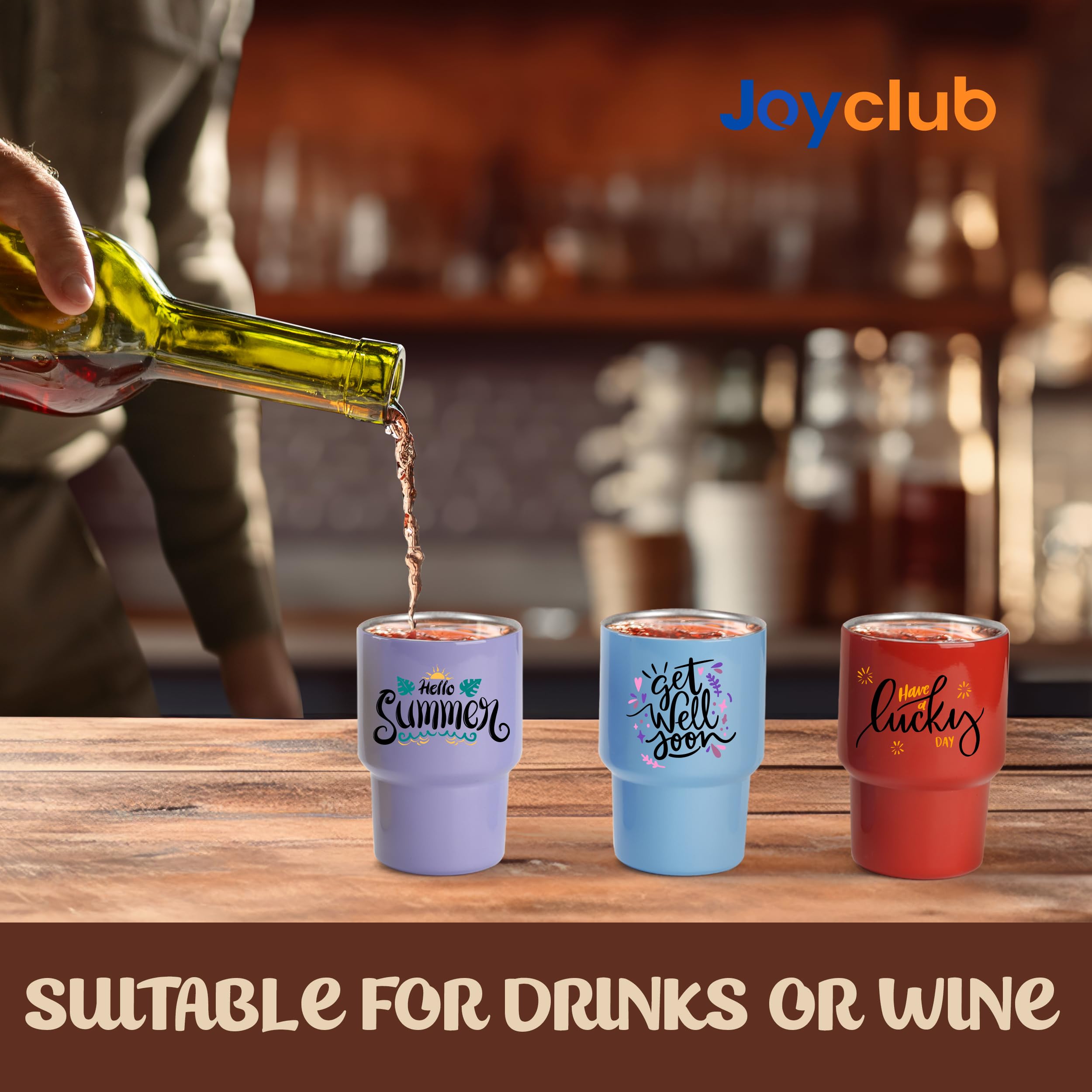 Joyclub 3oz tumbler stackable design saves cabinet space in home or office