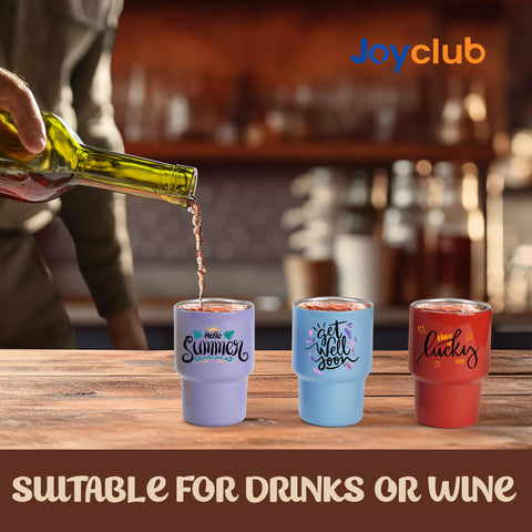 Joyclub 3oz tumbler stackable design saves cabinet space in home or office