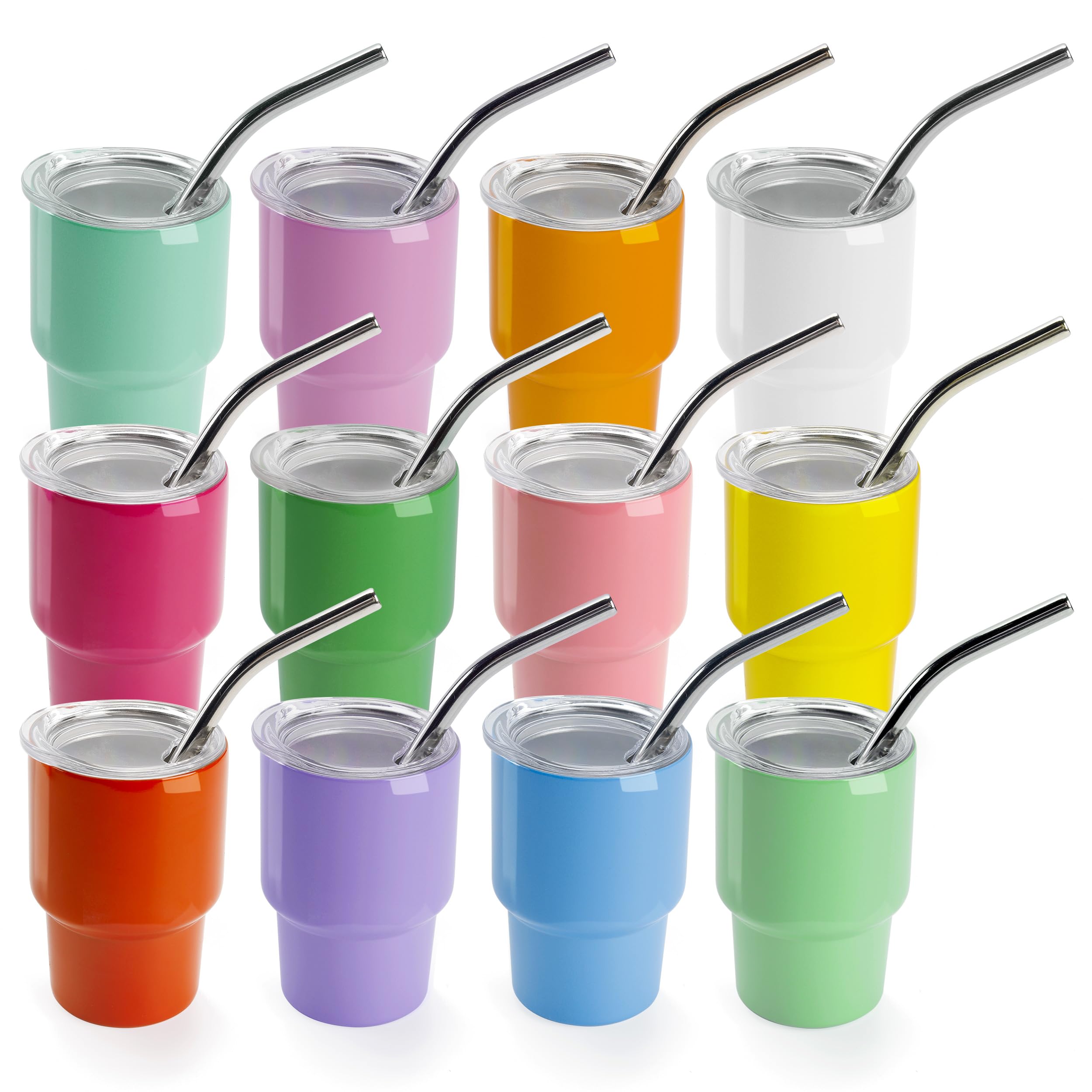 Joyclub mini tumbler 3oz with lid and straw, travel-ready for sipping on the go