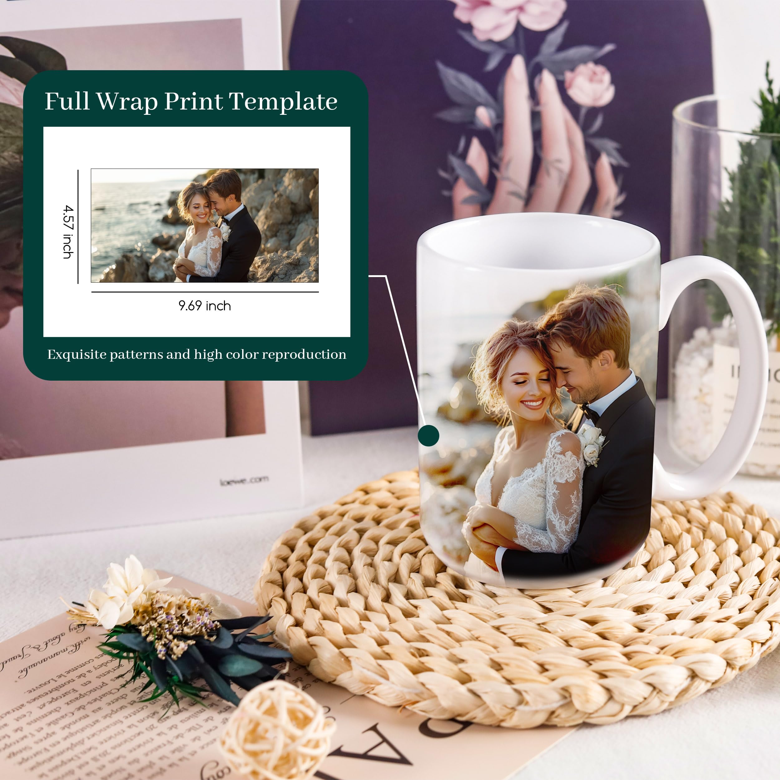 Joyclub sublimation coated mugs deliver crisp images and durable colors.