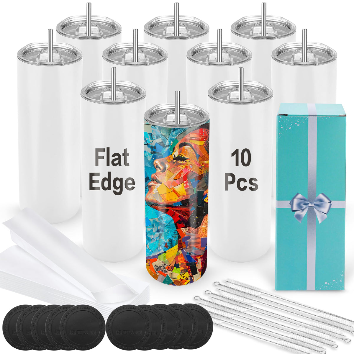 Joyclub 20 oz sublimation tumbler with flat bottom for consistent prints