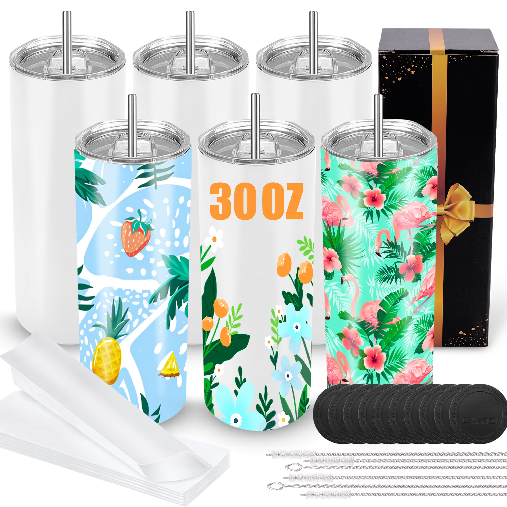 Joyclub 30oz sublimation tumbler straight for easy, even prints.