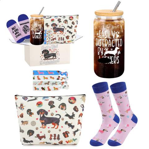 JoycuFF dachshund gift set glass cup, ideal for daily coffee