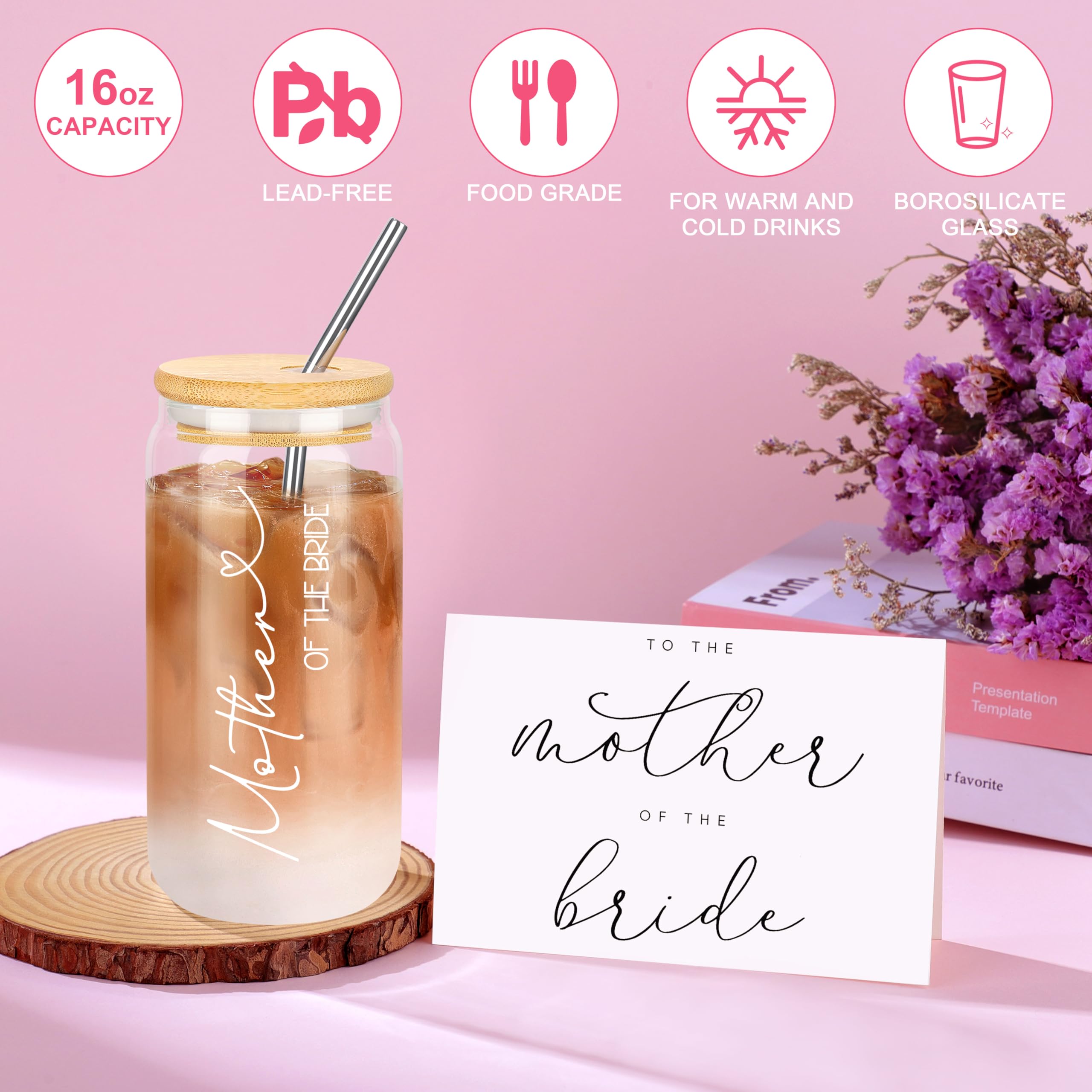 JoycuFF greeting card with heartfelt message for the mother of the bride