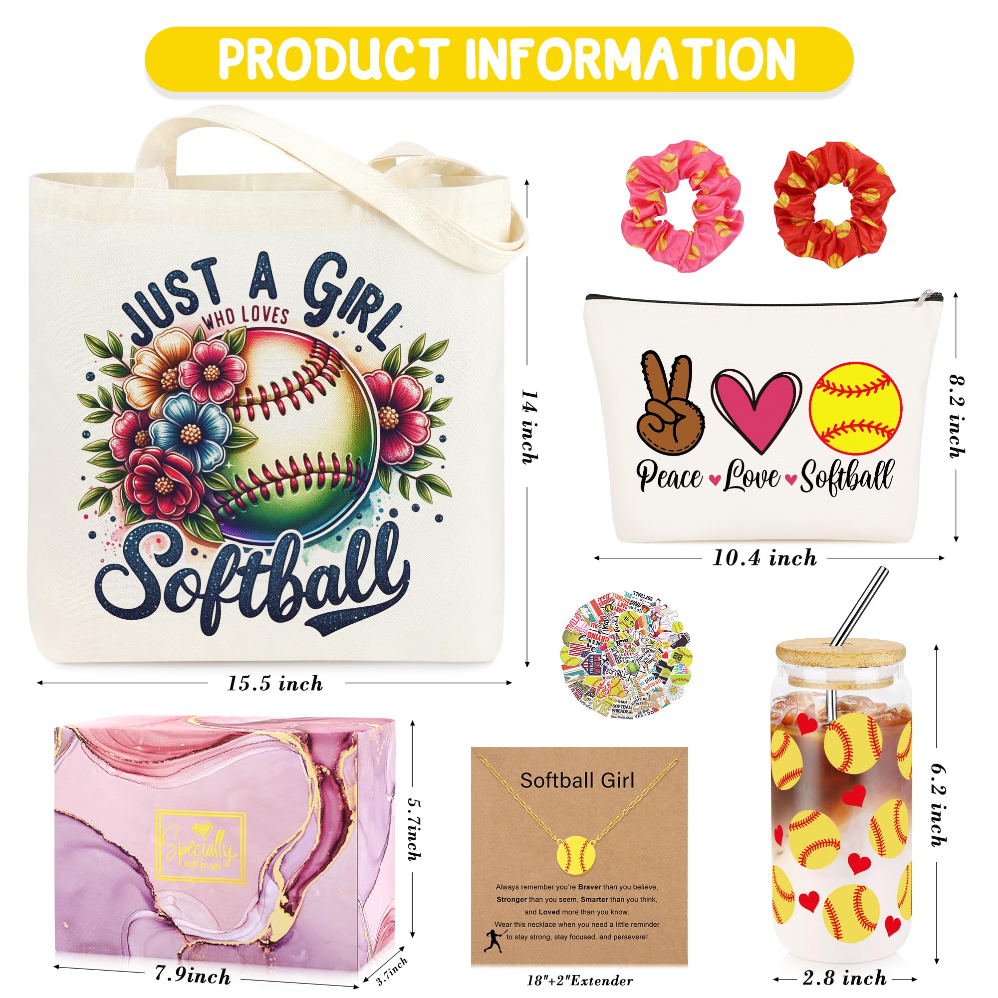 JoycuFF softball tote bag canvas durable for gear and snacks
