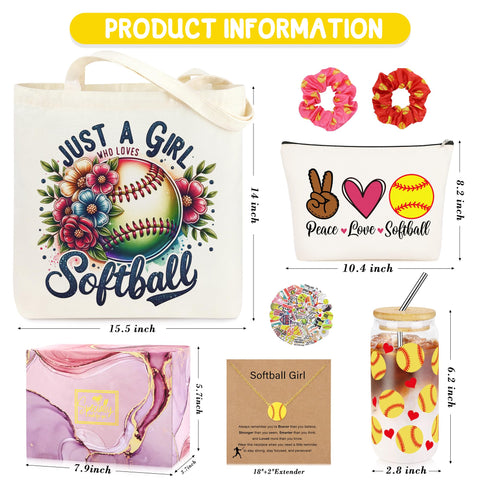 JoycuFF softball tote bag canvas durable for gear and snacks