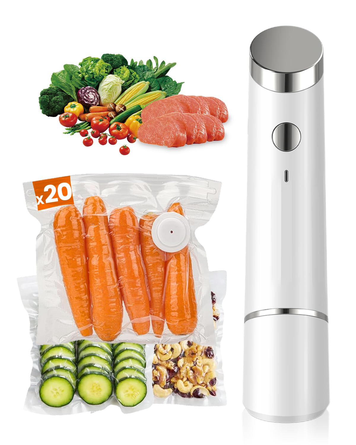 Joyful Xinghai portable vacuum sealer handheld in use for quick meal prep