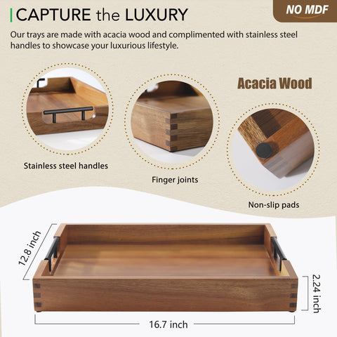 Joy&Grace tray with polished edges adds refined style to coffee tables.