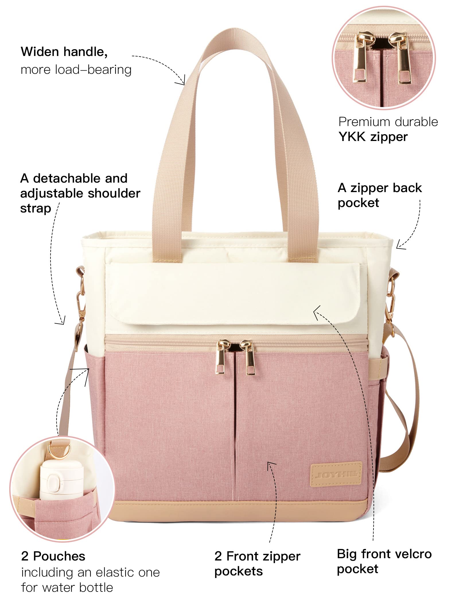 JOYHILL lunch bag shows a comfortable shoulder strap for easy carrying.