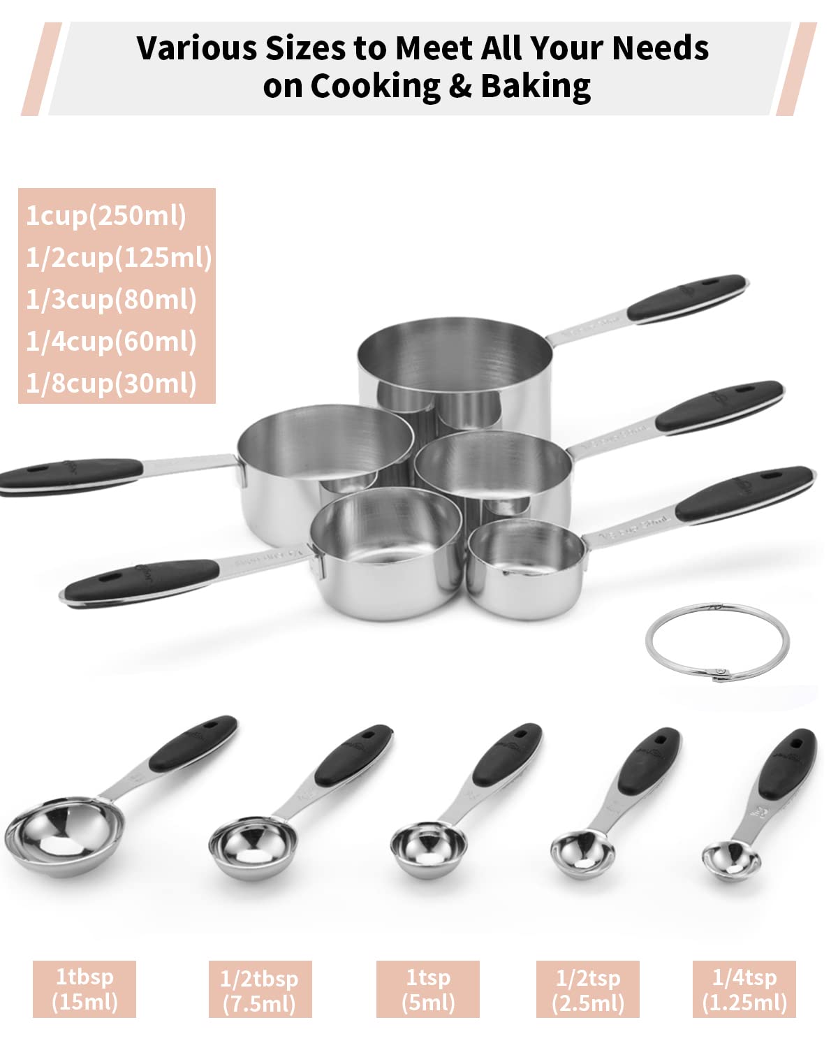JOYHILL measuring spoons set with precise measurements