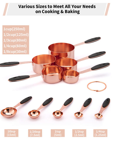 Joyhill nesting design saves space by stacking cups and spoons.