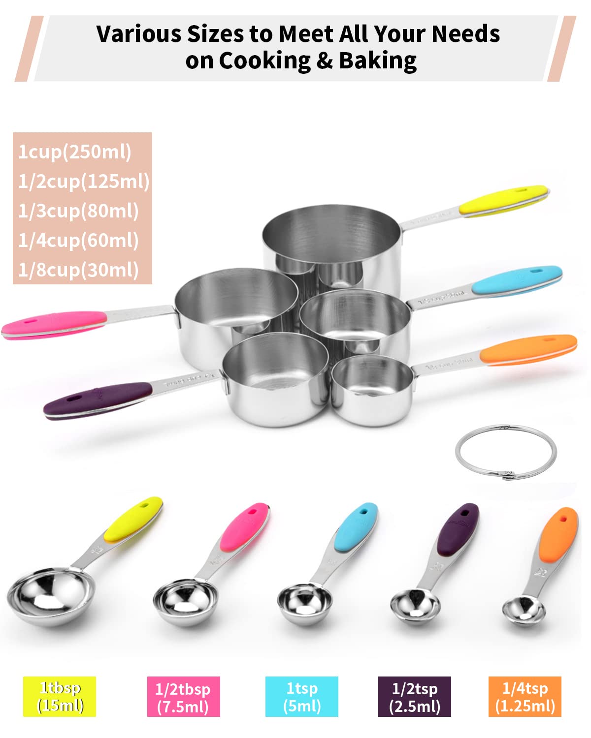 Joyhill soft-touch silicone handles provide a non-slip grip.