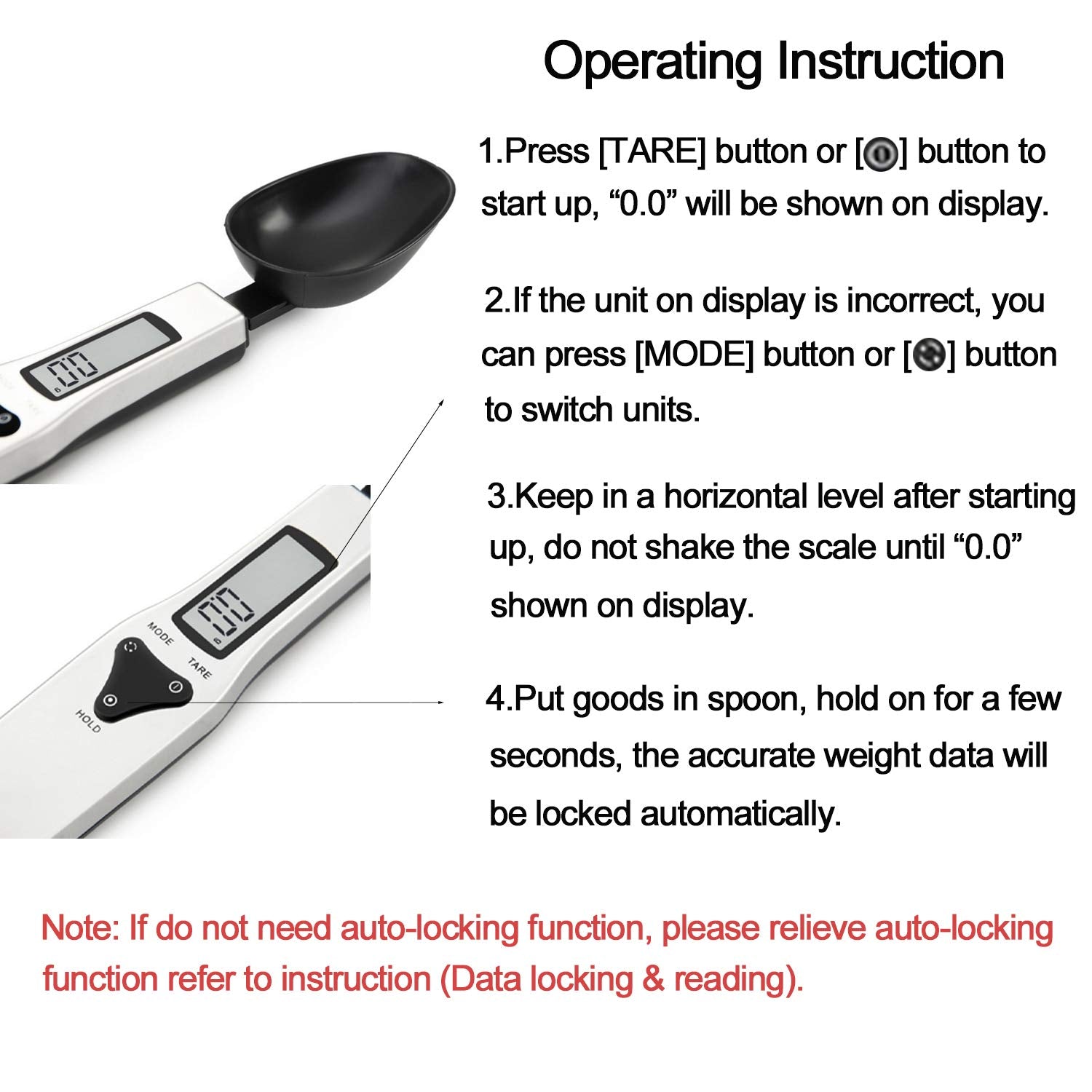 JOYIT auto off kitchen scale helps save battery while weighing