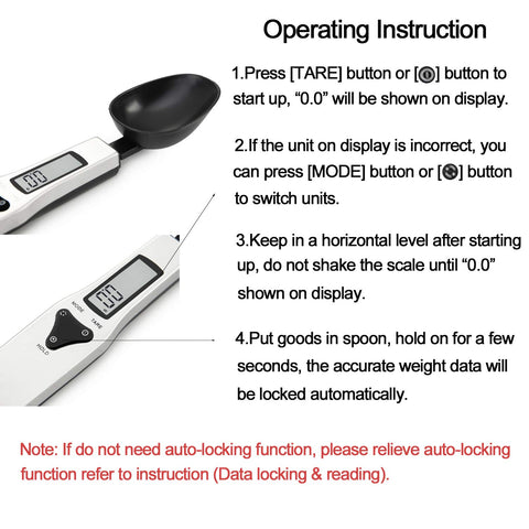 JOYIT auto off kitchen scale helps save battery while weighing