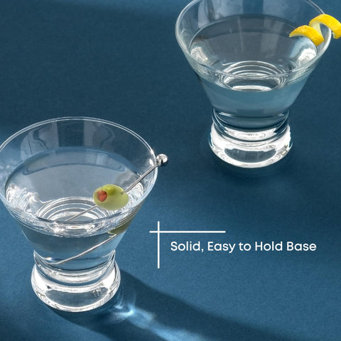 JoyJolt Afina versatile glass suitable for martinis and cosmopolitans