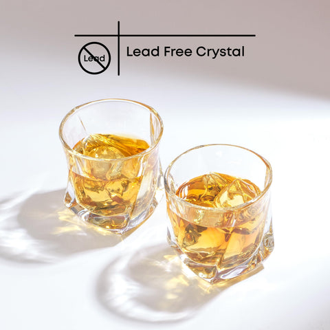 JoyJolt Aurora dishwasher-safe whiskey glass simplifies cleanup.