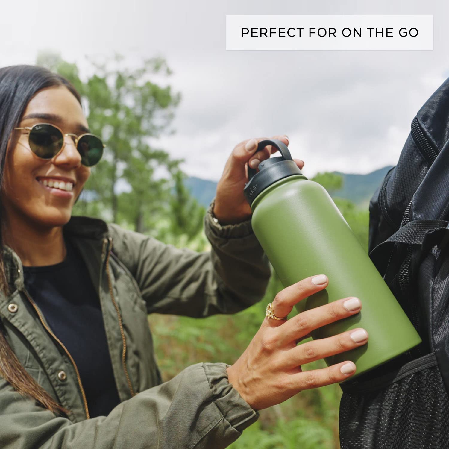 JoyJolt BPA-free bottle with corrosion-resistant stainless steel body.