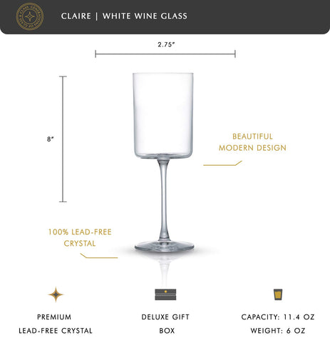 JoyJolt Claire 2-pack side profile showing elegant stem for comfortable grip during tastings.