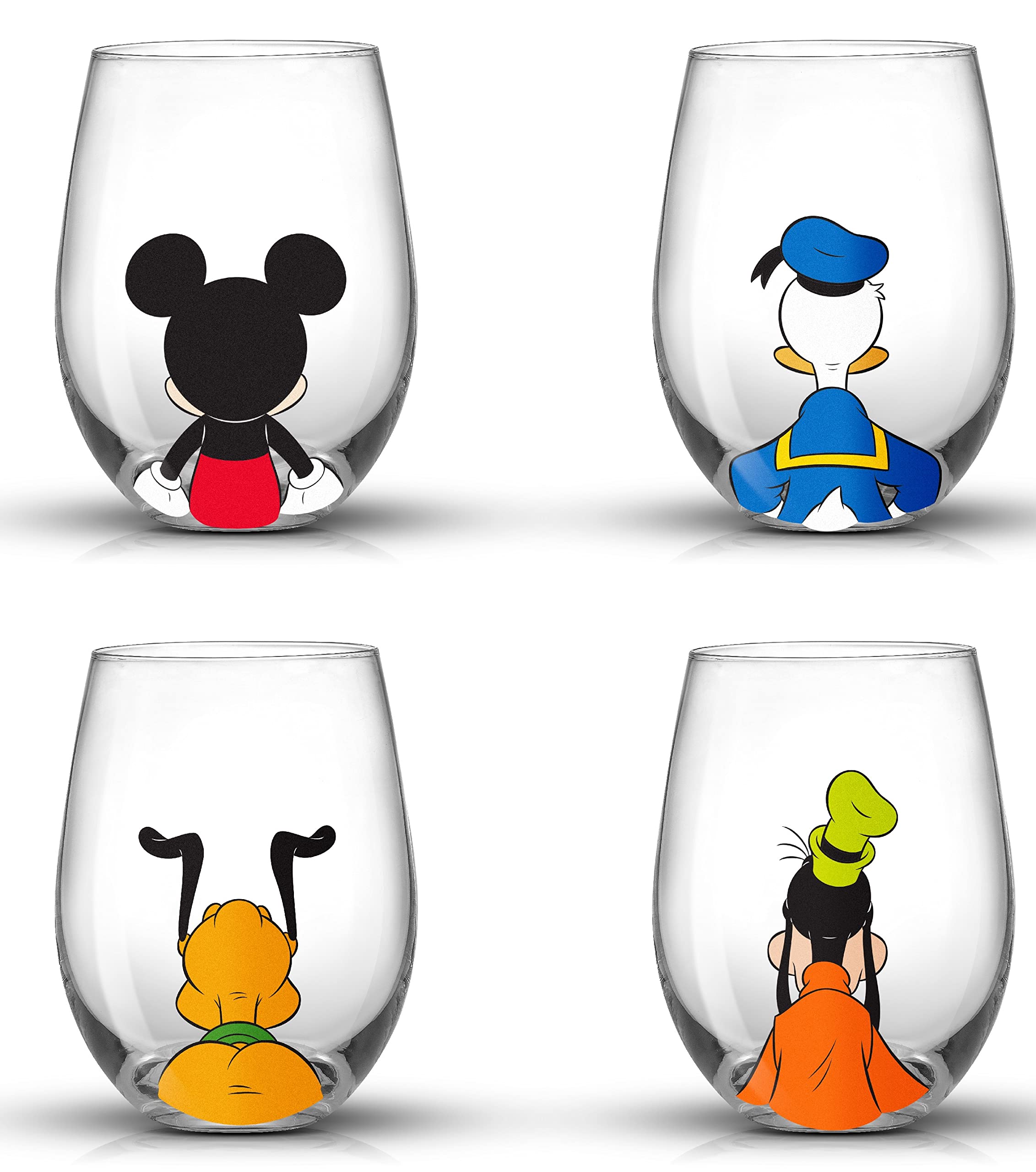 JoyJolt Mickey Squad tumblers front view, 15oz capacity for everyday drinks.