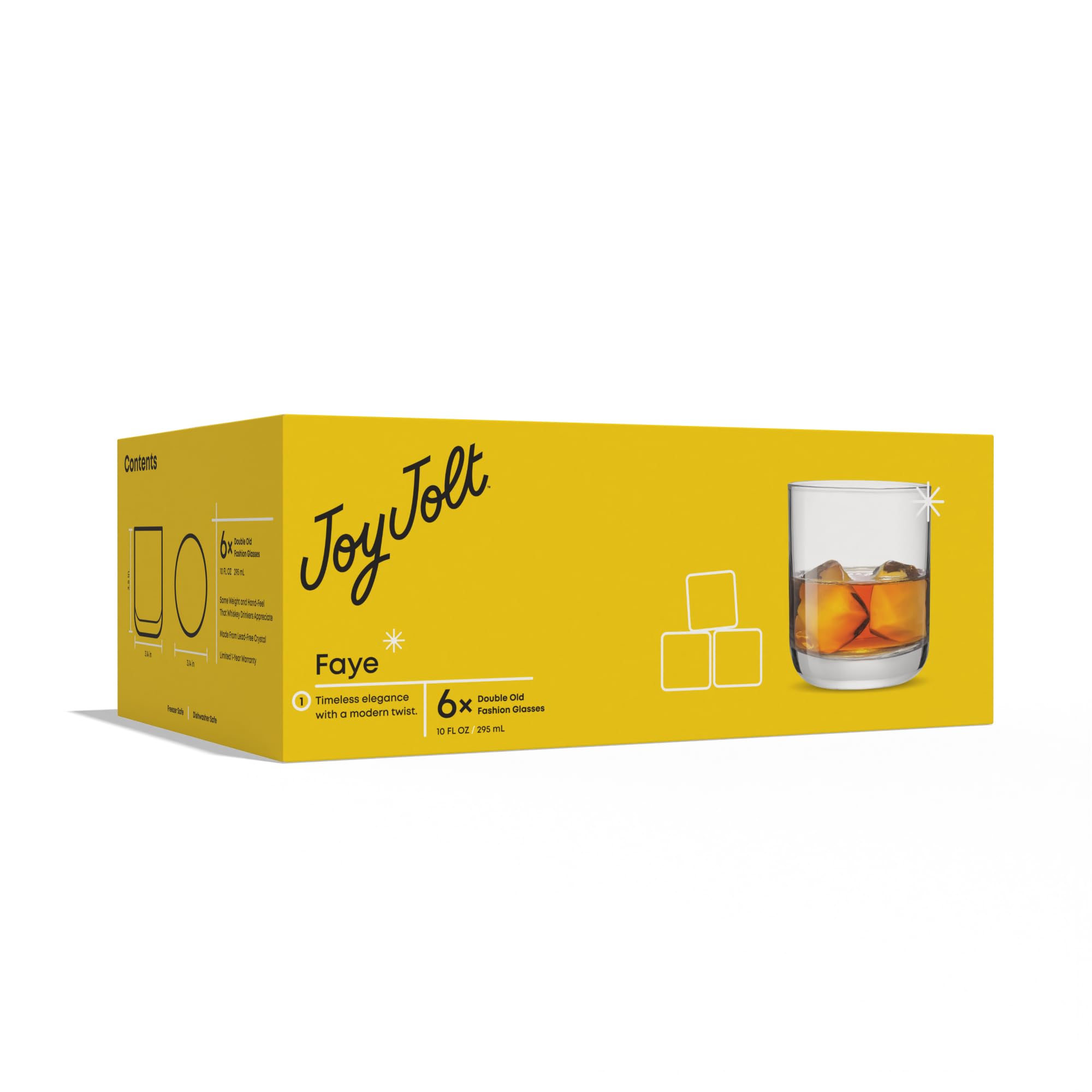 JoyJolt Faye crystal glass delivers premium feel for home bars