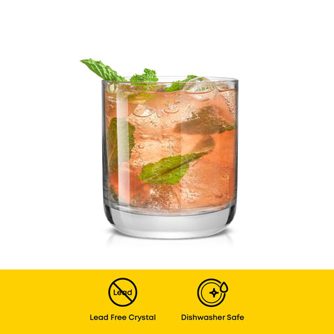JoyJolt Faye crystal glass with tapered base adds elegant presentation