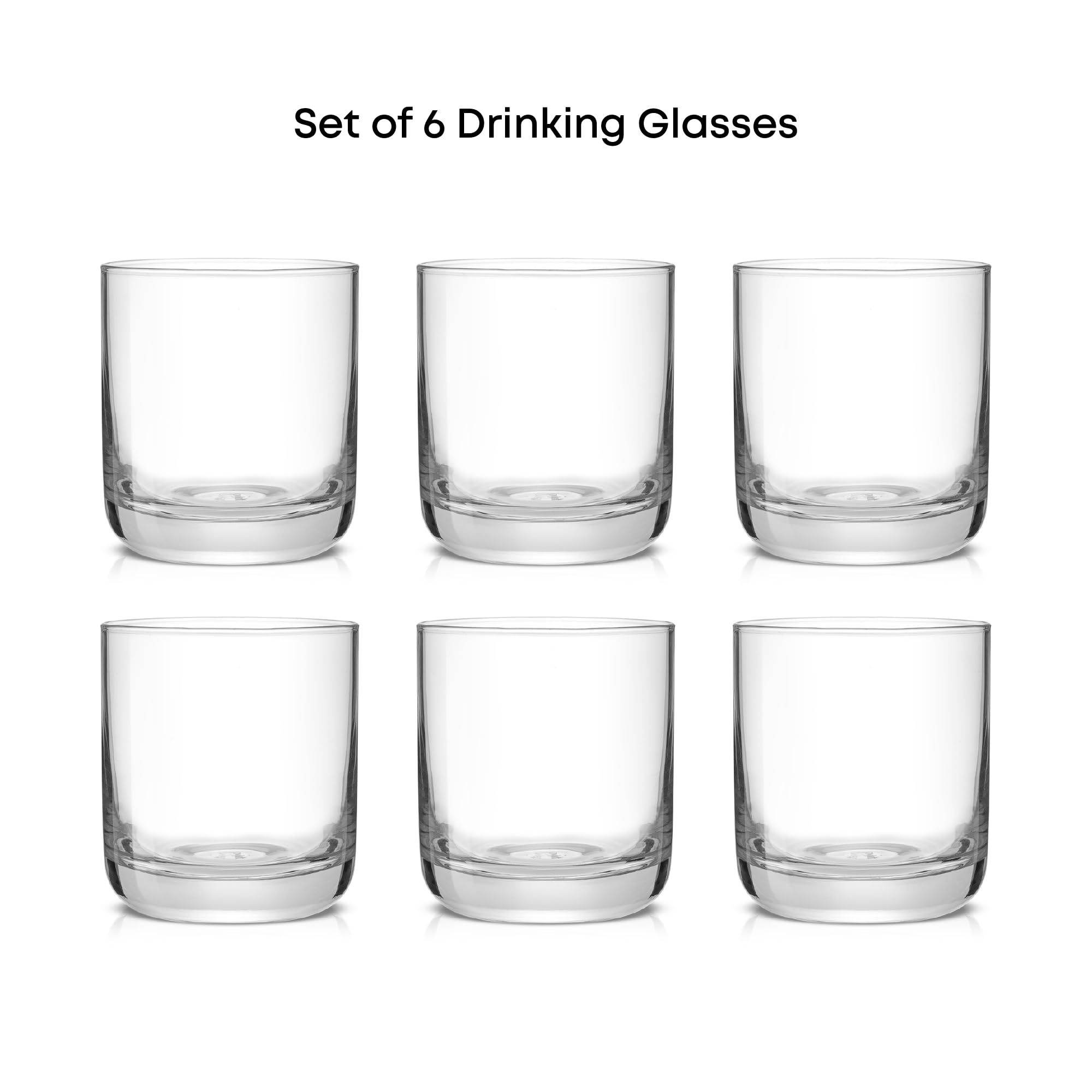 JoyJolt Faye crystal glass with thick base provides stable grip