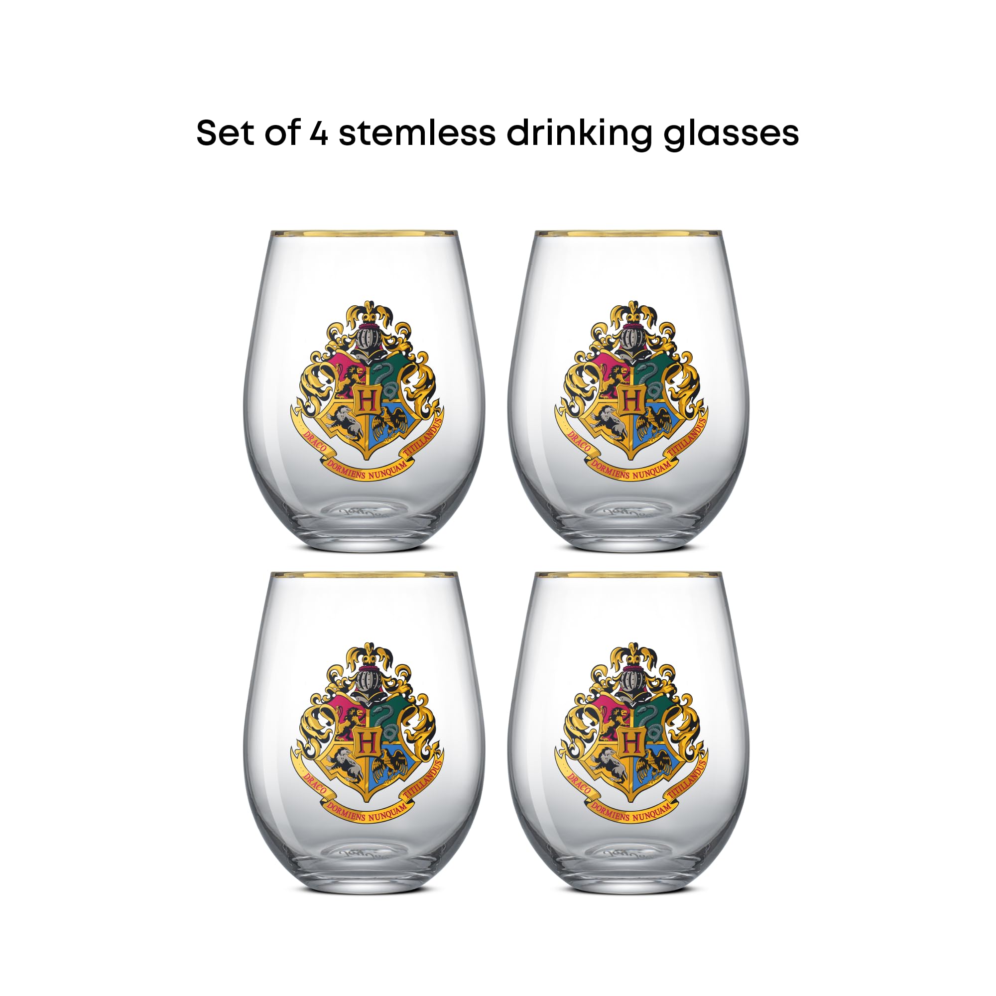 JoyJolt Hogwarts teardrop glass set of four for elegant gatherings