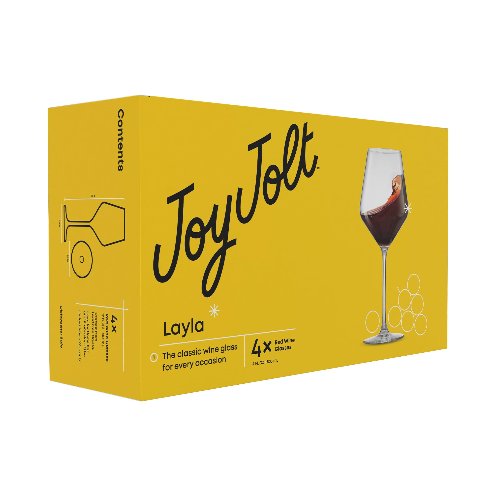 European craftsmanship shines through in the Layla wine glass silhouette