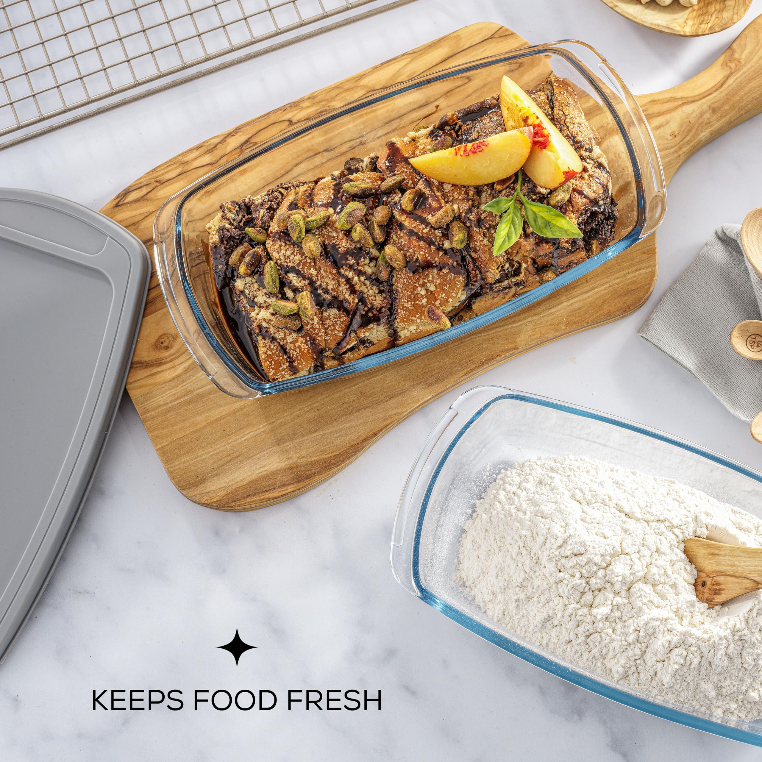 JoyJolt rectangular pan 9.25x4.5 inch size for sizable loaves.
