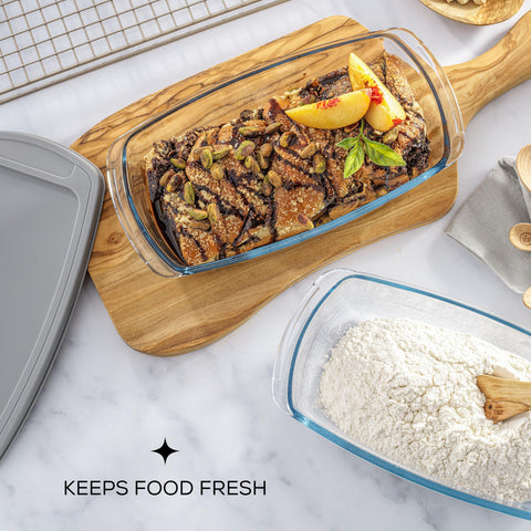 JoyJolt rectangular pan 9.25x4.5 inch size for sizable loaves.