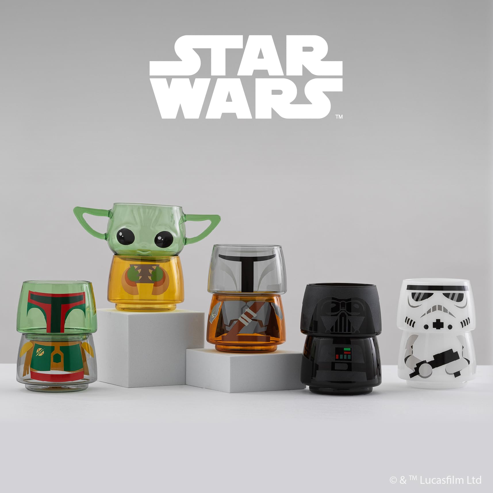 JoyJolt Star Wars collectible set invites fans to enjoy flexible use and display.