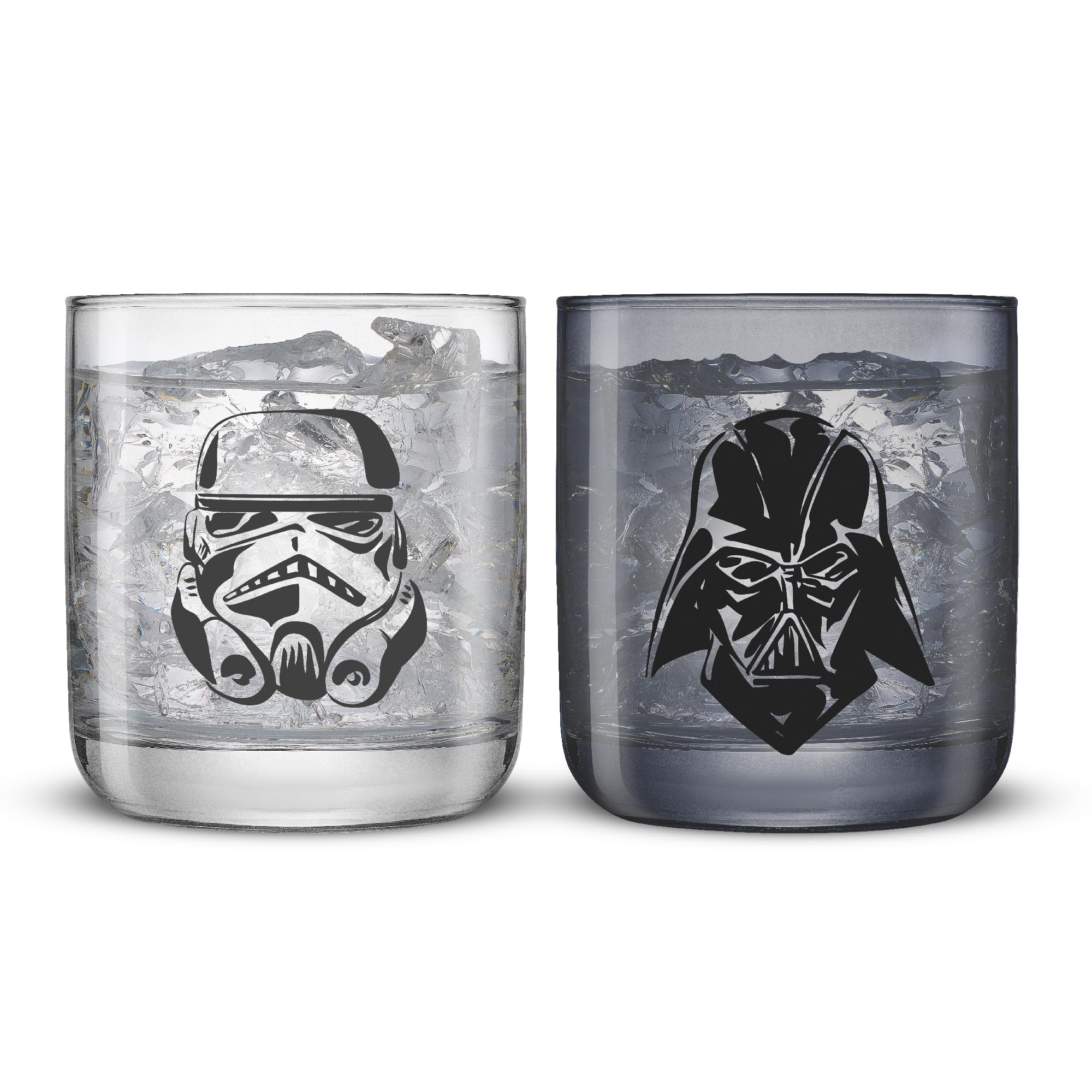 JoyJolt Darth Vader 10oz glass with bold dark side design for themed gatherings
