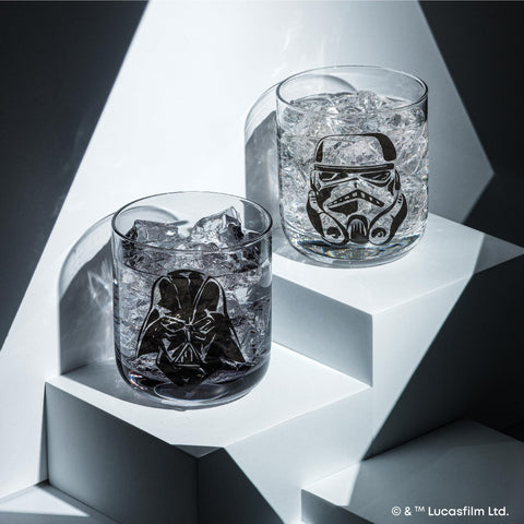 JoyJolt officially licensed merchandise label on Star Wars glass