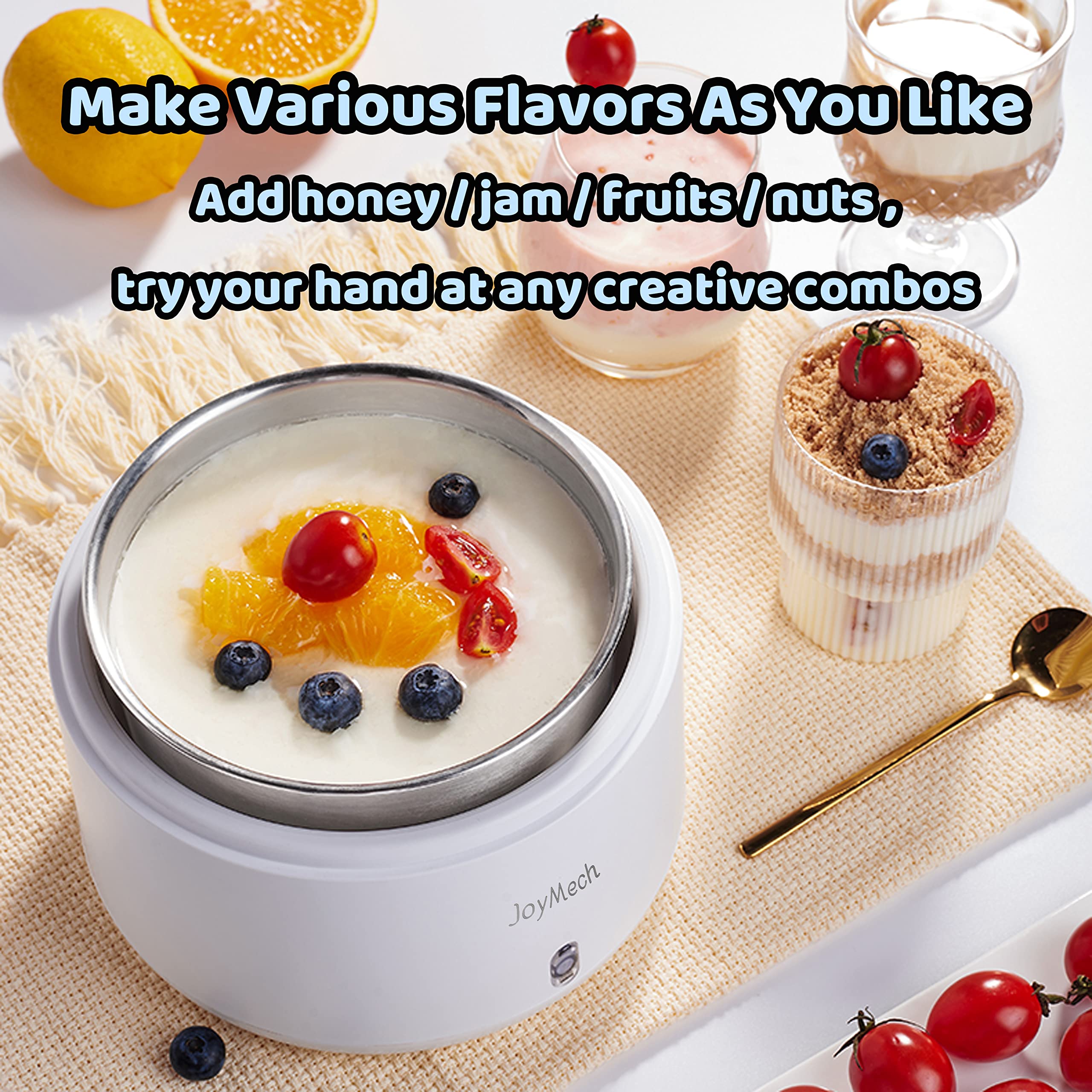 JoyMech Yogurt Maker 1-quart capacity is great for family portions