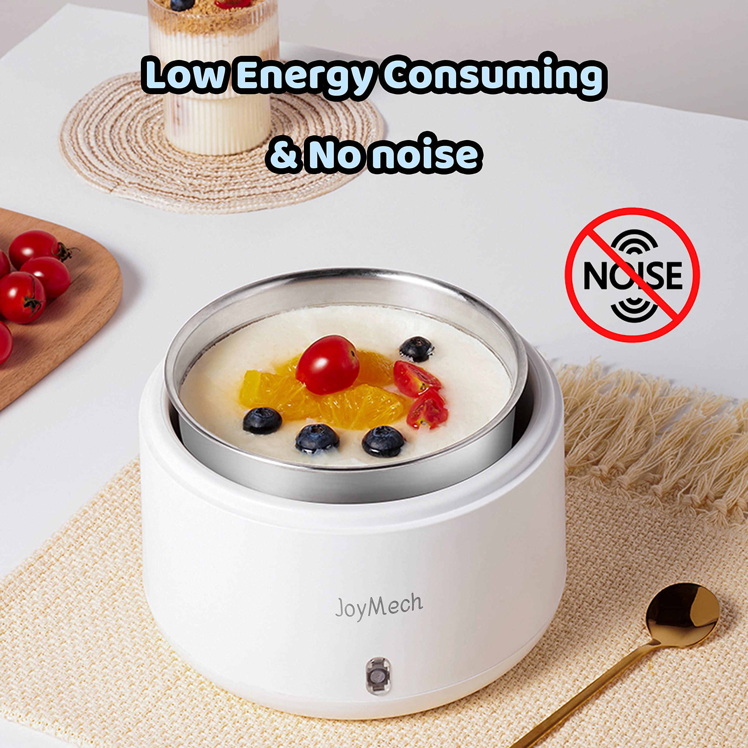 JoyMech Yogurt Maker constant-temperature system supports even fermentation for milder taste